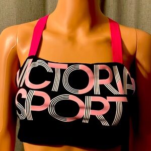 Victoria’s Secret crop top
Black halter with brand name across top